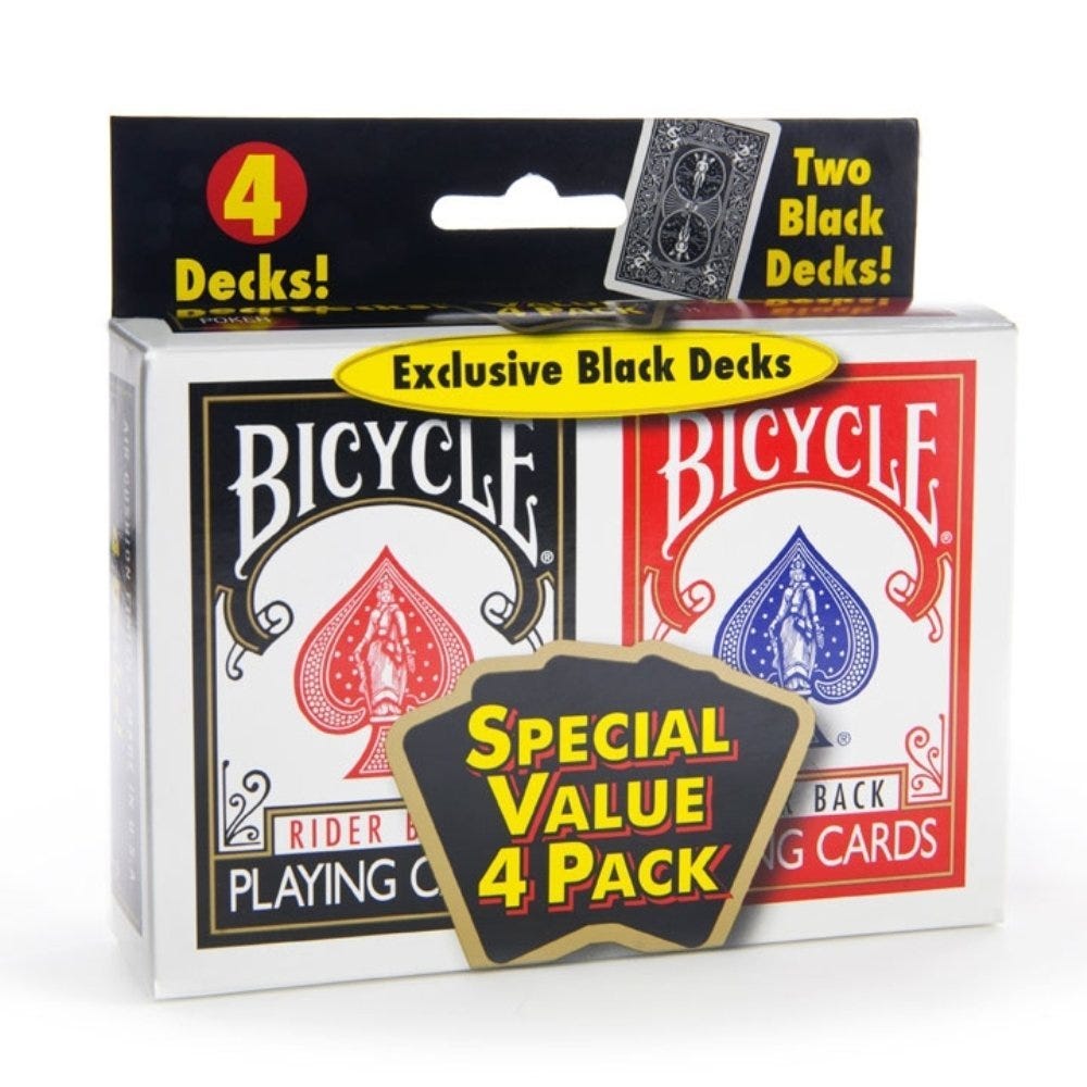 with ultra-cool stretched out Bicycle style back    TMGS Long Card revelation 