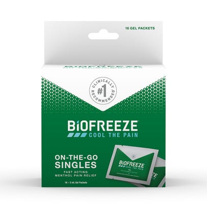 Biofreeze On The Go Fast Acting Pain Relief Singles 16 Ct