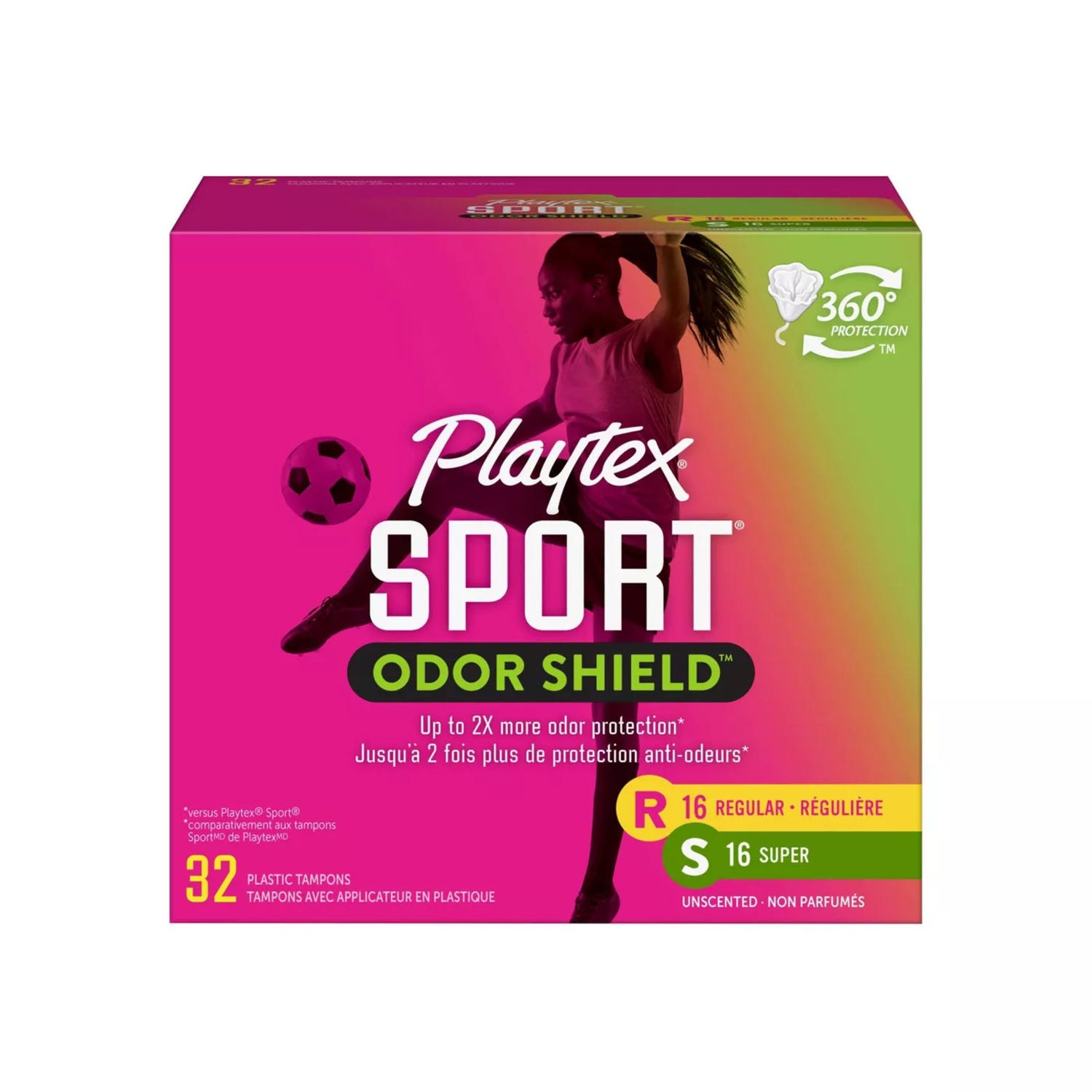 Playtex Sport Tampons Scented Fresh Balance Multi-Pack, Regular/Super  Absorbency - 32 ct