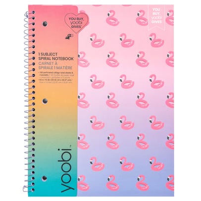 Yoobi 1 Subject College Ruled Notebooks