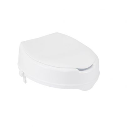 Drive Medical Raised Toilet Seat With Lock And Lid White Size 4