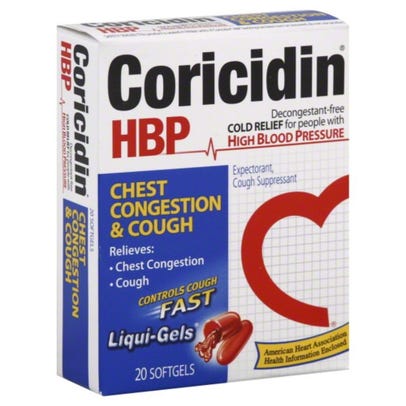 Coricidin HBP Chest Congestion & Cough Softgels