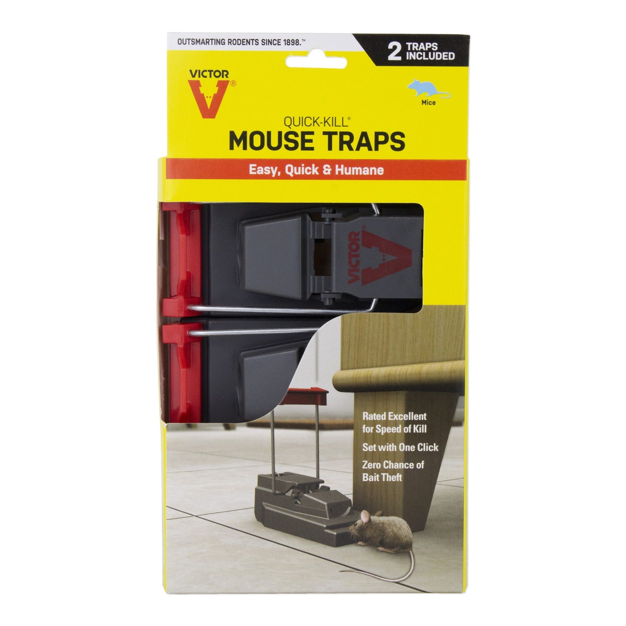 Woodstream VICTOR 2pk Quick Kill Mouse Trap M140S for sale online 