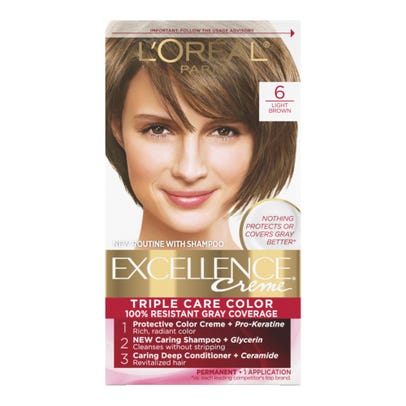 Excellence Excellence Creme Triple Protection Color Creme, Level 3  Permanent, 6 Light Brown, Natural, 1 application | Rite Aid