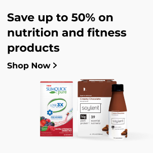 Save up to 50% on nutrition and fitness products Shop Now