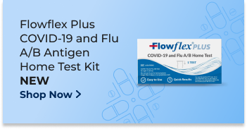 Flowflex Plus  COVID-19  and Flu  A/B Antigen  Home Test Kit Shop Now