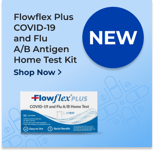 Flowflex Plus  COVID-19  and Flu  A/B Antigen  Home Test Kit Shop Now