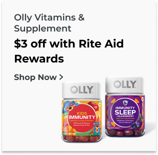 Olly Vitamins & Supplement .$3 off with Rite Aid Rewards .Shop Now